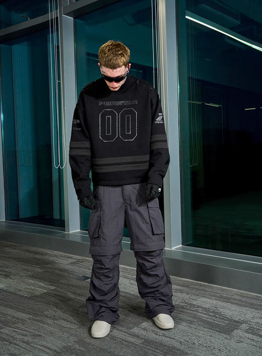 PMW Black Vintage Hockey Jersey | Face 3 Face