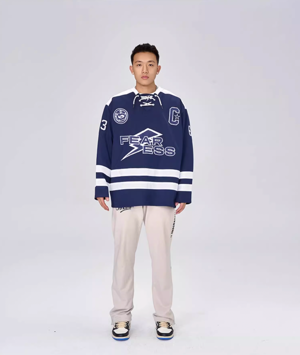 OOTC Letters Lightning Bolt Hockey Jersey | Face 3 Face