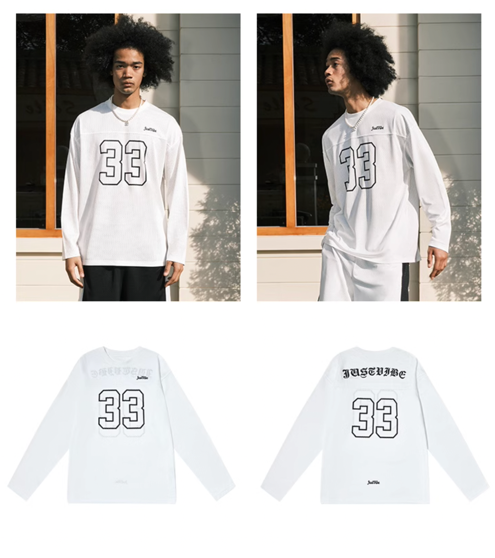 JUST VIBE 33 Numbering Printed Mesh Hockey Jersey | Face 3 Face