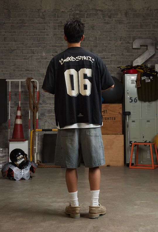 REAIMNESS Mesh Graffiti Rugby Jersey | Face 3 Face