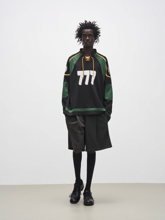 7440 37 1 "777" Drawstring Mesh Patchwork Hockey Jersey | Face 3 Face