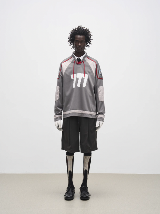 7440 37 1 "777" Drawstring Mesh Patchwork Hockey Jersey | Face 3 Face