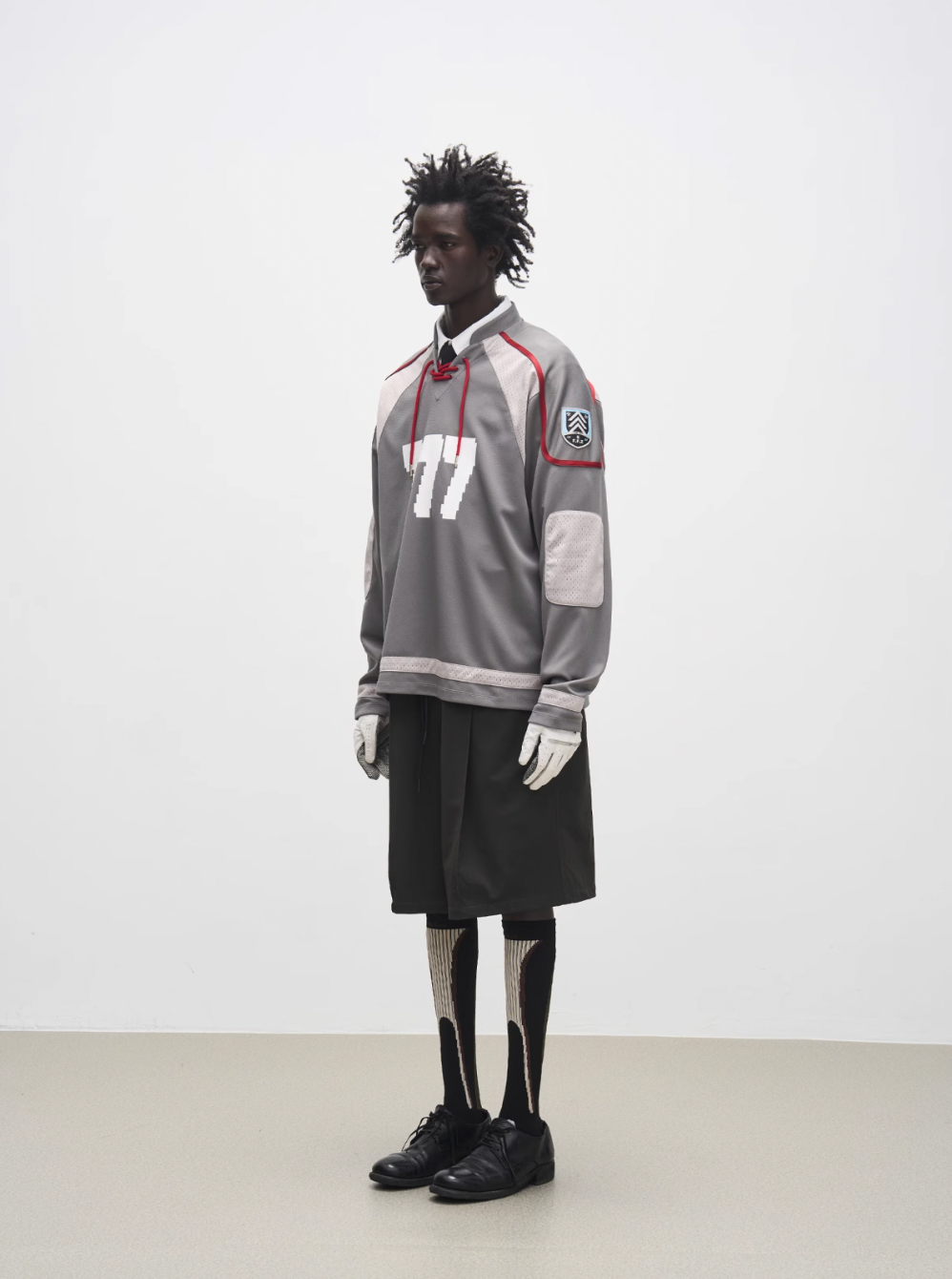 7440 37 1 "777" Drawstring Mesh Patchwork Hockey Jersey | Face 3 Face