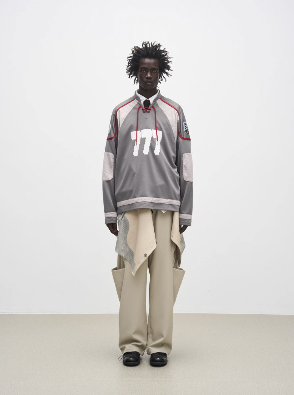 7440 37 1 "777" Drawstring Mesh Patchwork Hockey Jersey | Face 3 Face