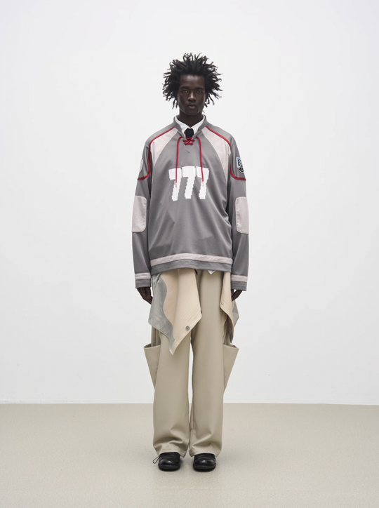 7440 37 1 "777" Drawstring Mesh Patchwork Hockey Jersey | Face 3 Face