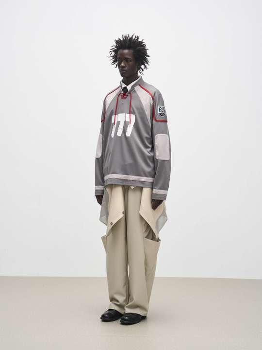 7440 37 1 "777" Drawstring Mesh Patchwork Hockey Jersey | Face 3 Face