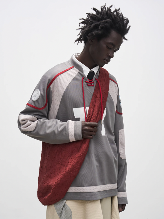 7440 37 1 "777" Drawstring Mesh Patchwork Hockey Jersey | Face 3 Face