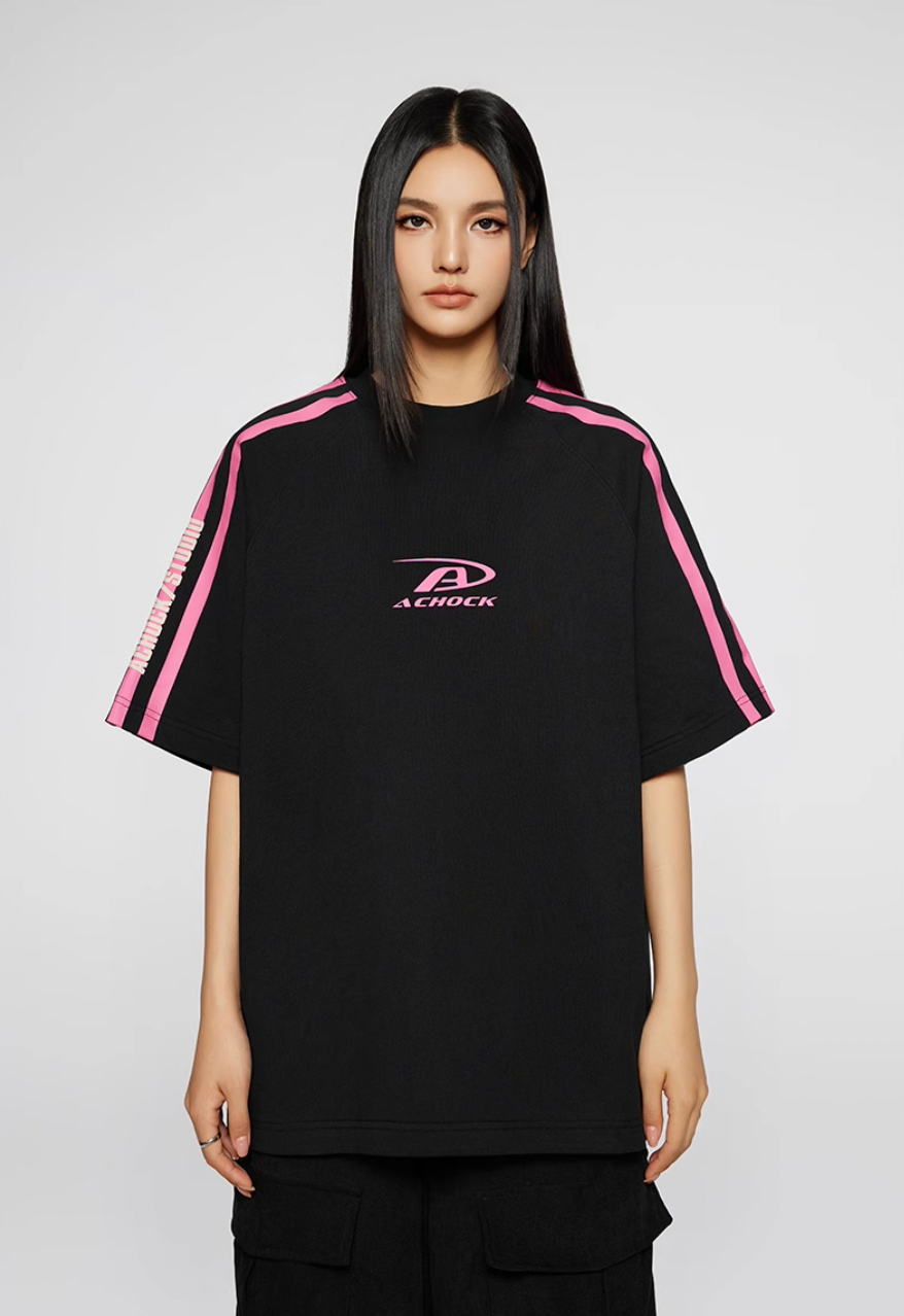 Achock Stripes Logo Printed Tee | Face 3 Face