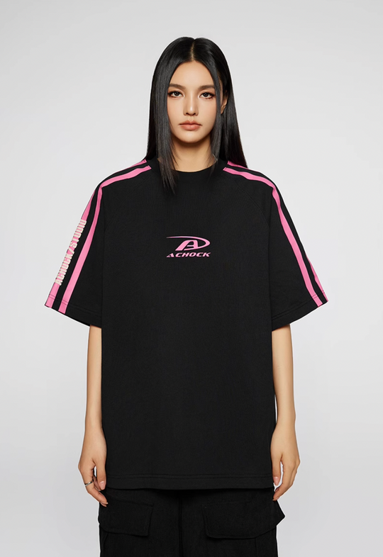 Achock Stripes Logo Printed Tee | Face 3 Face