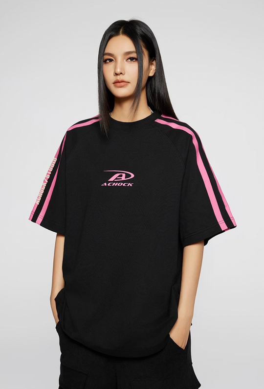 Achock Stripes Logo Printed Tee | Face 3 Face