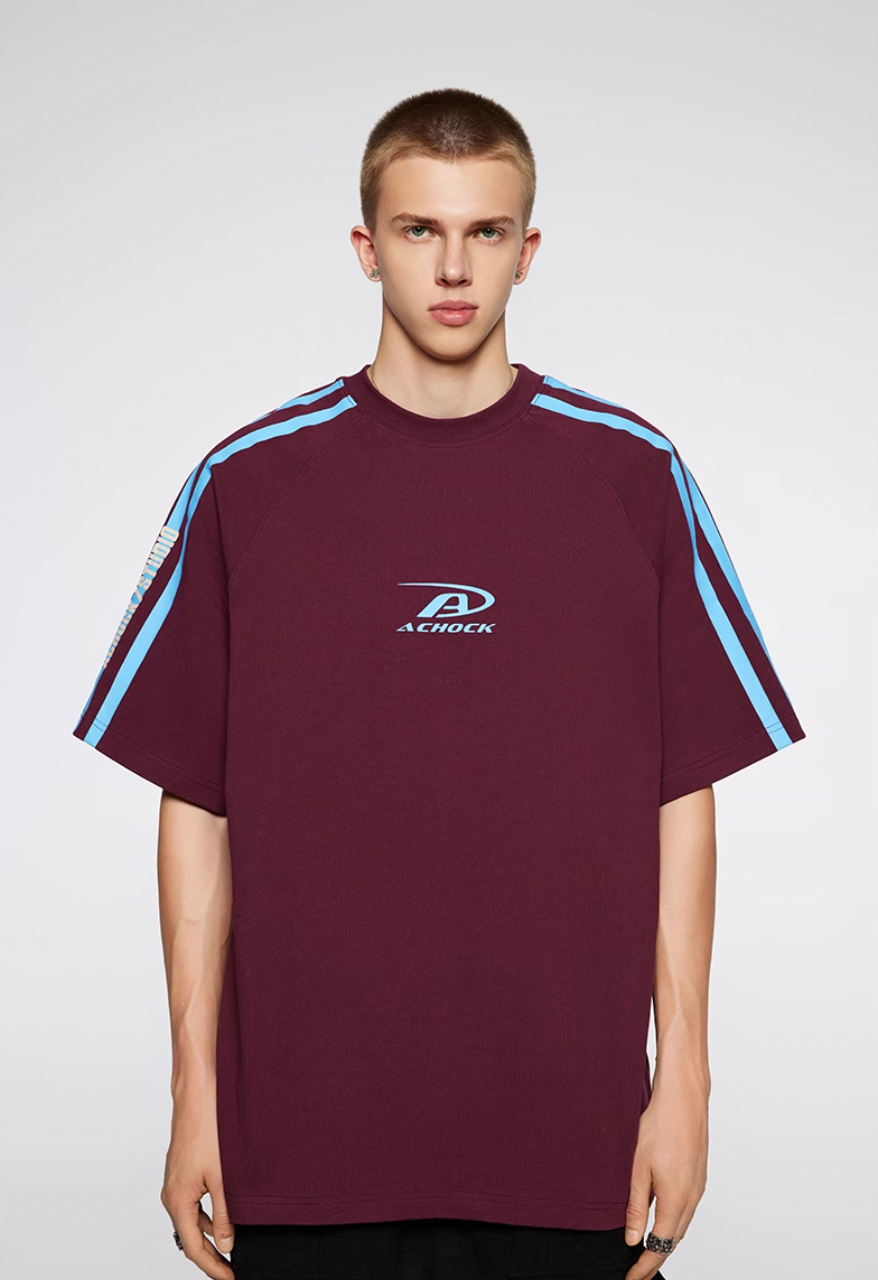 Achock Stripes Logo Printed Tee | Face 3 Face