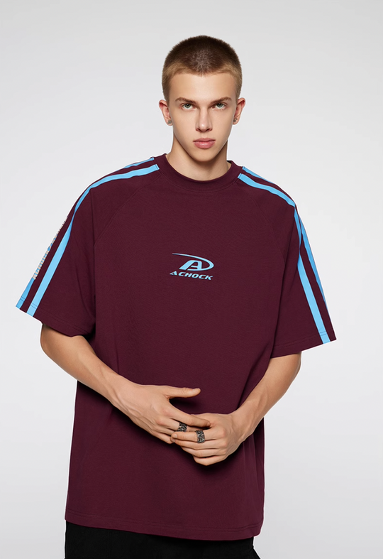 Achock Stripes Logo Printed Tee | Face 3 Face