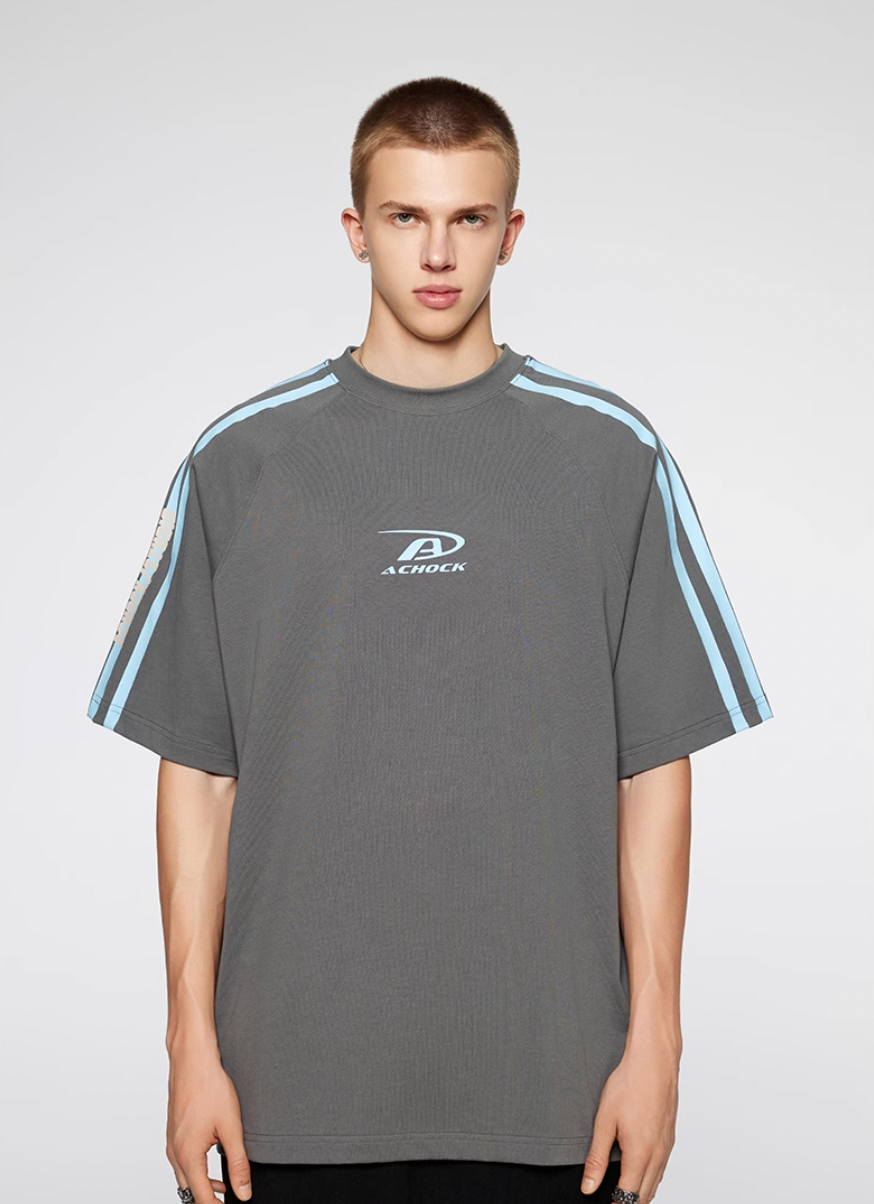 Achock Stripes Logo Printed Tee | Face 3 Face
