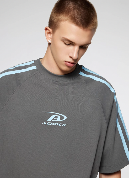 Achock Stripes Logo Printed Tee | Face 3 Face