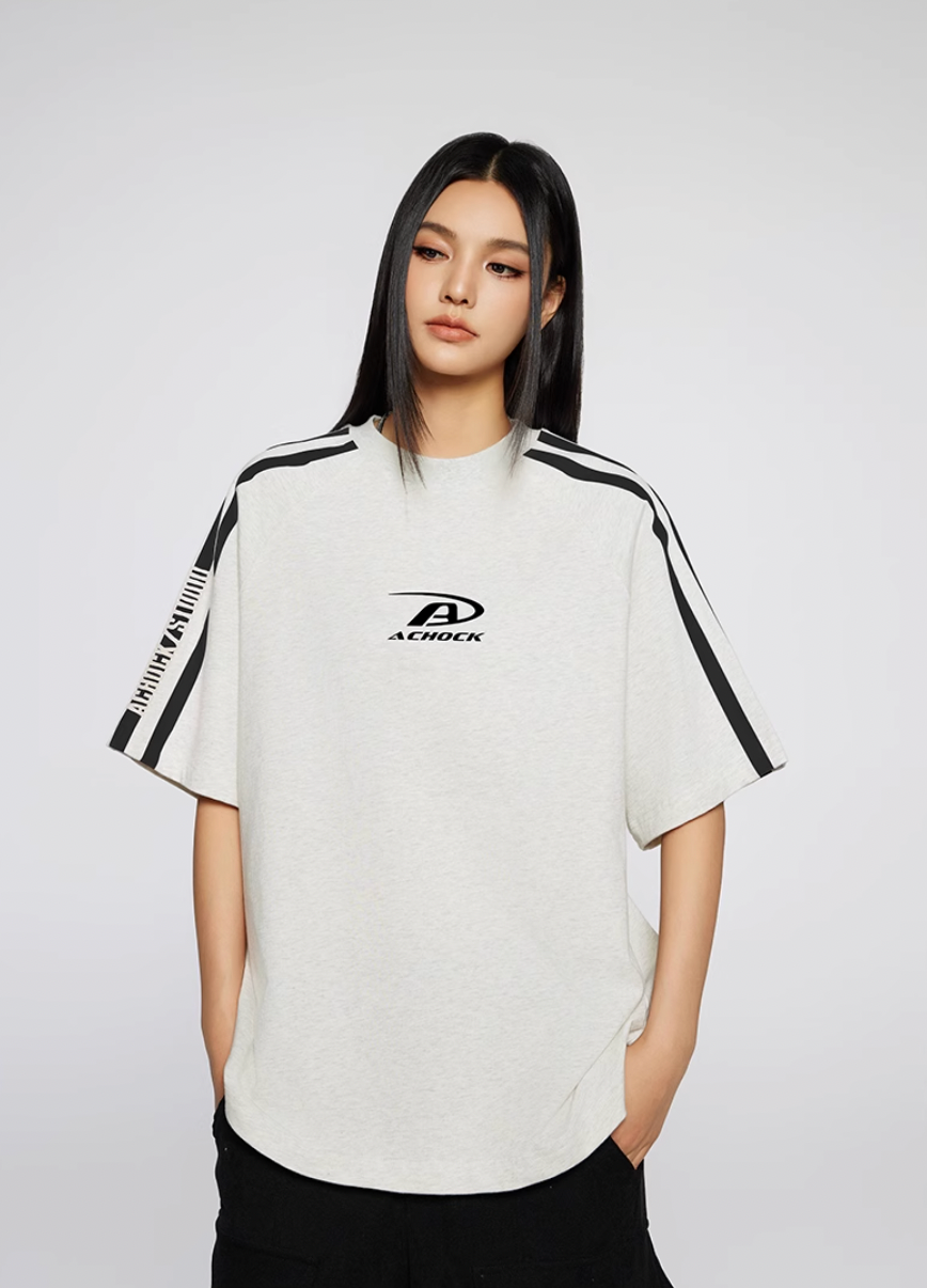 Achock Stripes Logo Printed Tee | Face 3 Face