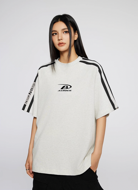 Achock Stripes Logo Printed Tee | Face 3 Face