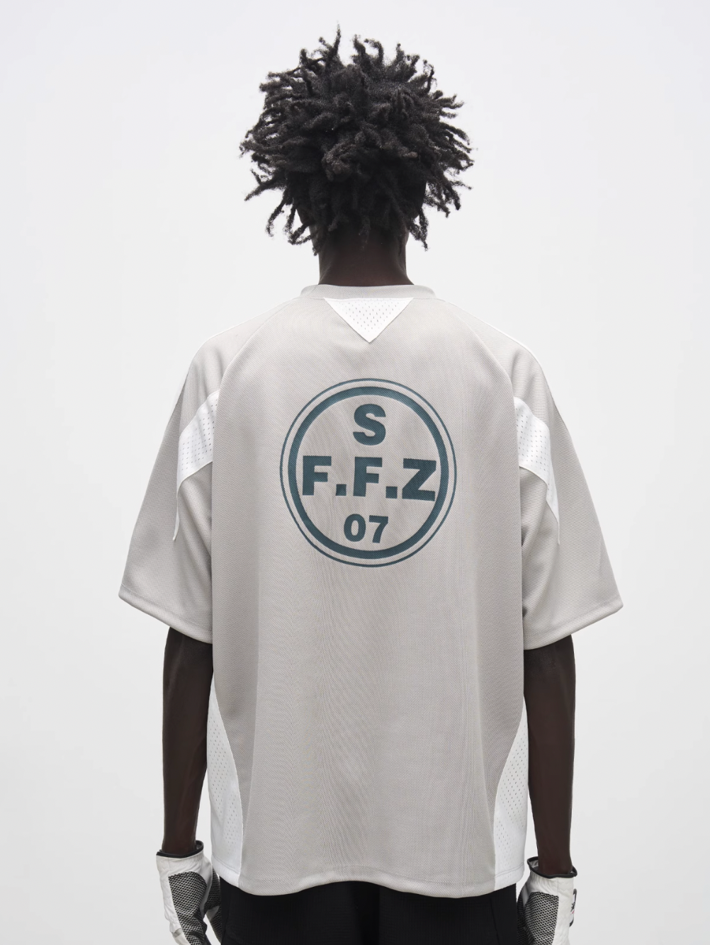 7440 37 1 Logo Triangle Mesh Patchwork Jersey Print Badge Tee | Face 3 Face