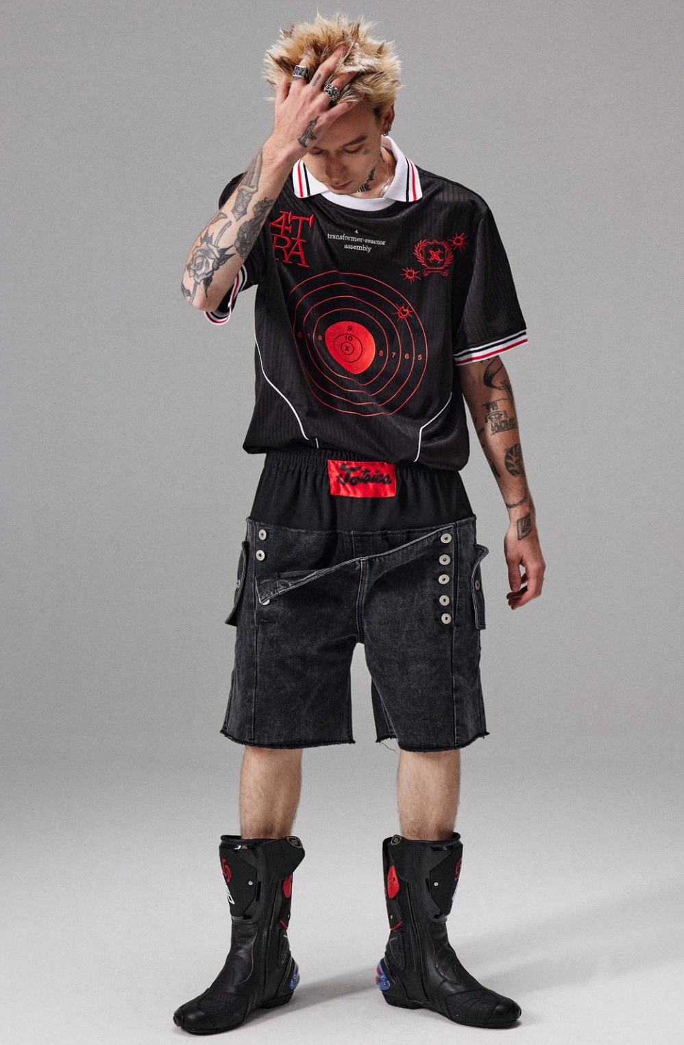 4tra "Rebel Pirate" Bullseye Soccer Jersey Tee | Face 3 Face