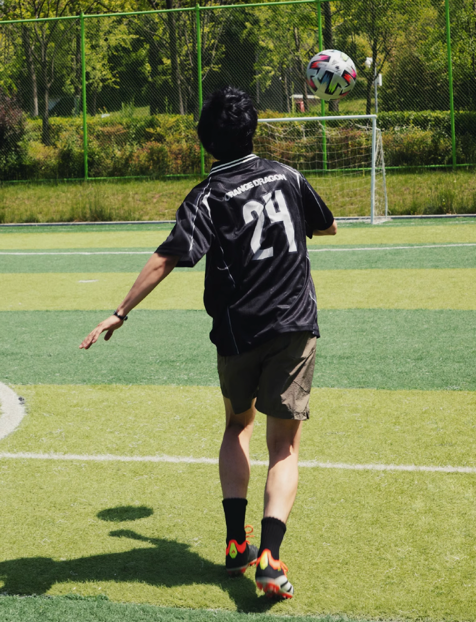 ORANGEDRAGON ODFC Striped Embroidered Soccer Jersey Uniform Polo Shirt | Face 3 Face