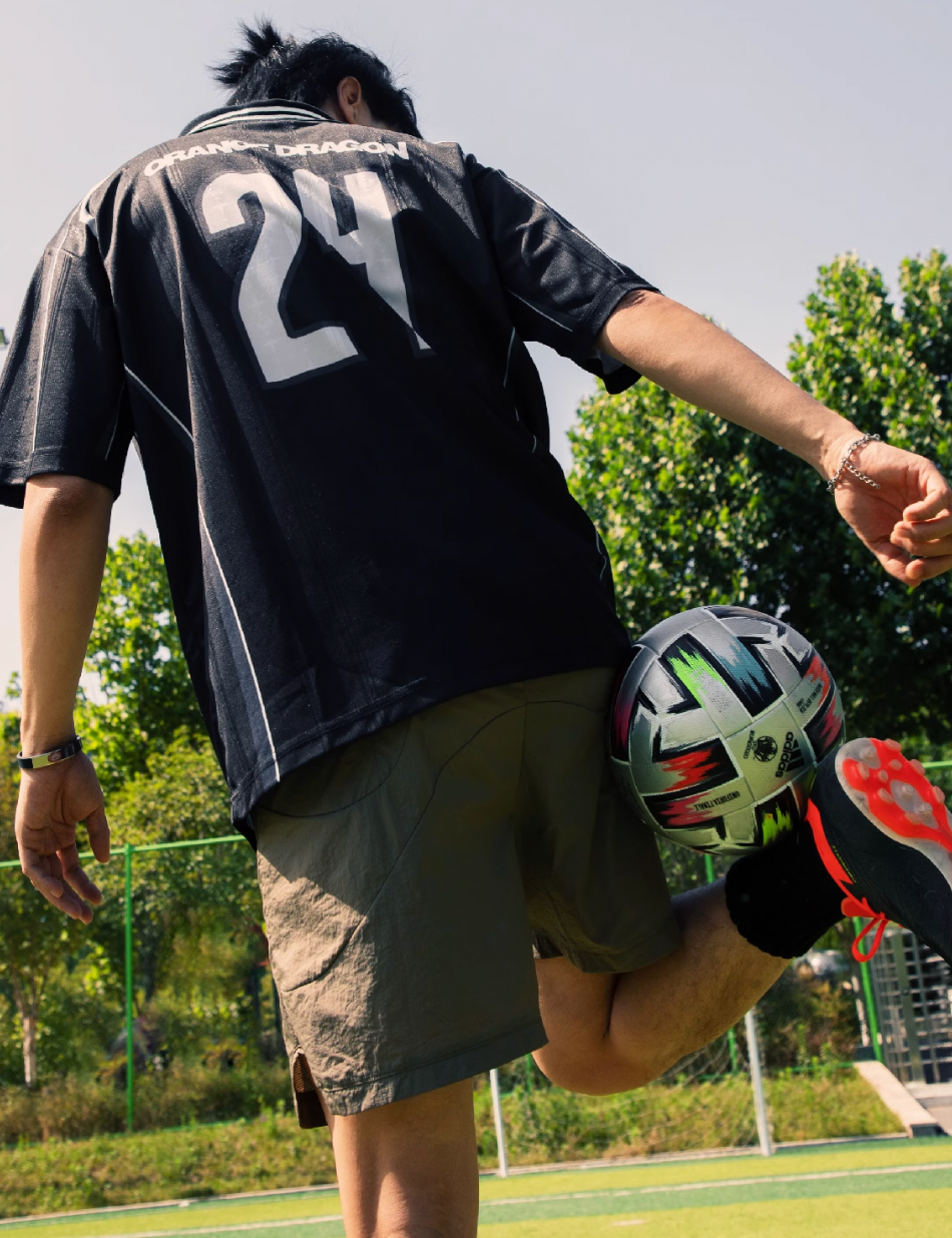 ORANGEDRAGON ODFC Striped Embroidered Soccer Jersey Uniform Polo Shirt | Face 3 Face