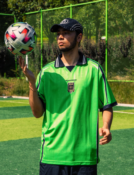 ORANGEDRAGON ODFC Striped Embroidered Soccer Jersey Uniform Polo Shirt | Face 3 Face