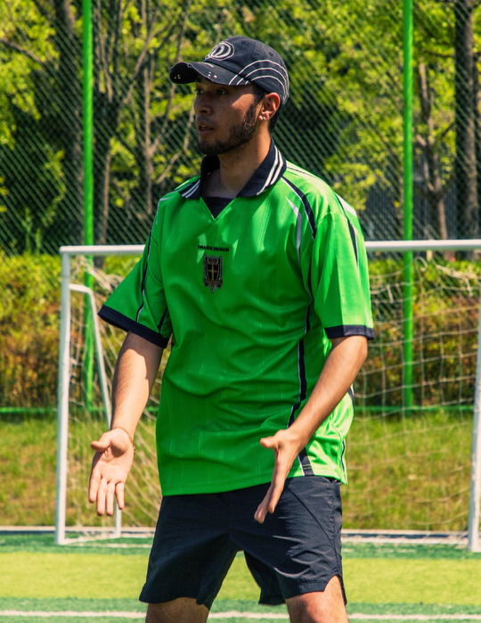 ORANGEDRAGON ODFC Striped Embroidered Soccer Jersey Uniform Polo Shirt | Face 3 Face