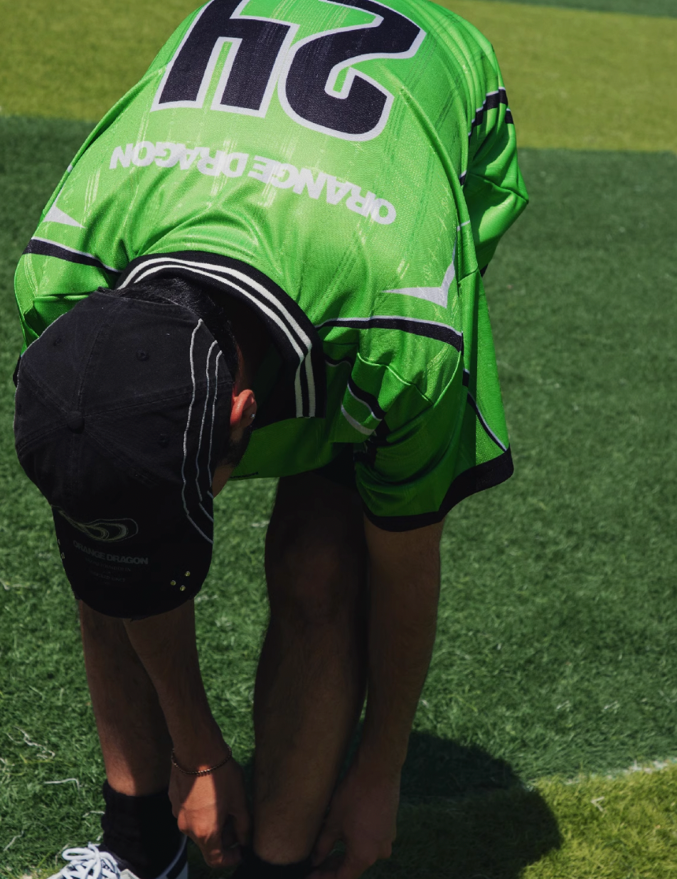 ORANGEDRAGON ODFC Striped Embroidered Soccer Jersey Uniform Polo Shirt | Face 3 Face