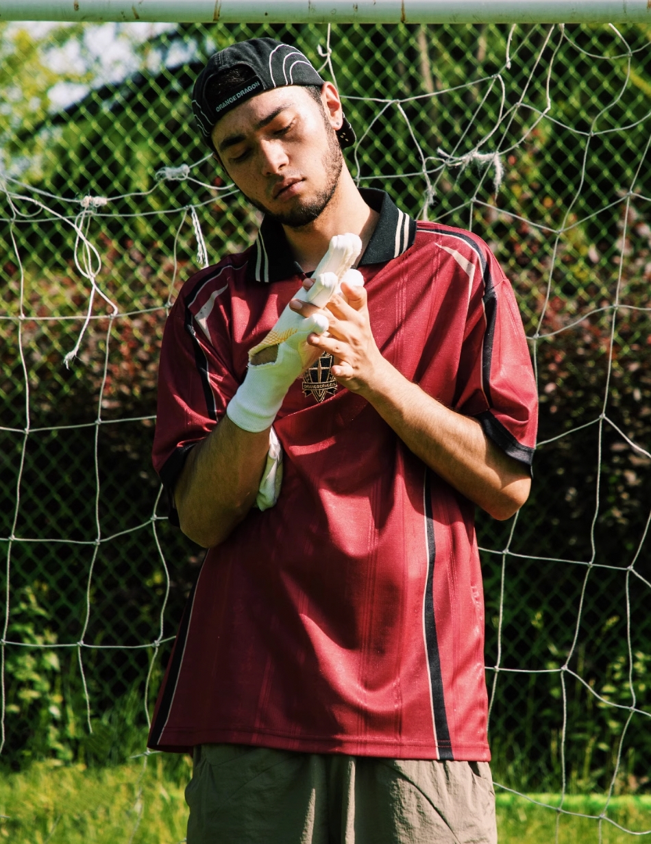 ORANGEDRAGON ODFC Striped Embroidered Soccer Jersey Uniform Polo Shirt | Face 3 Face