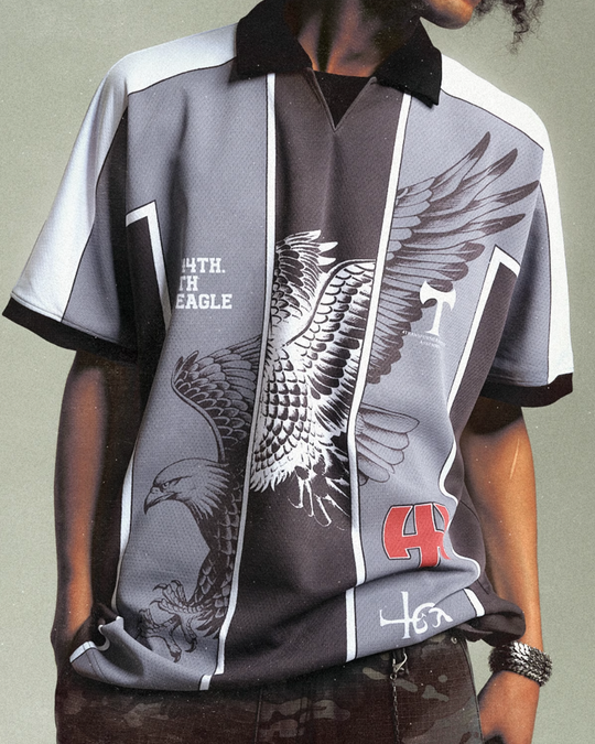 4TRA Contrast Color Printed Soccer Jersey Polo | Face 3 Face