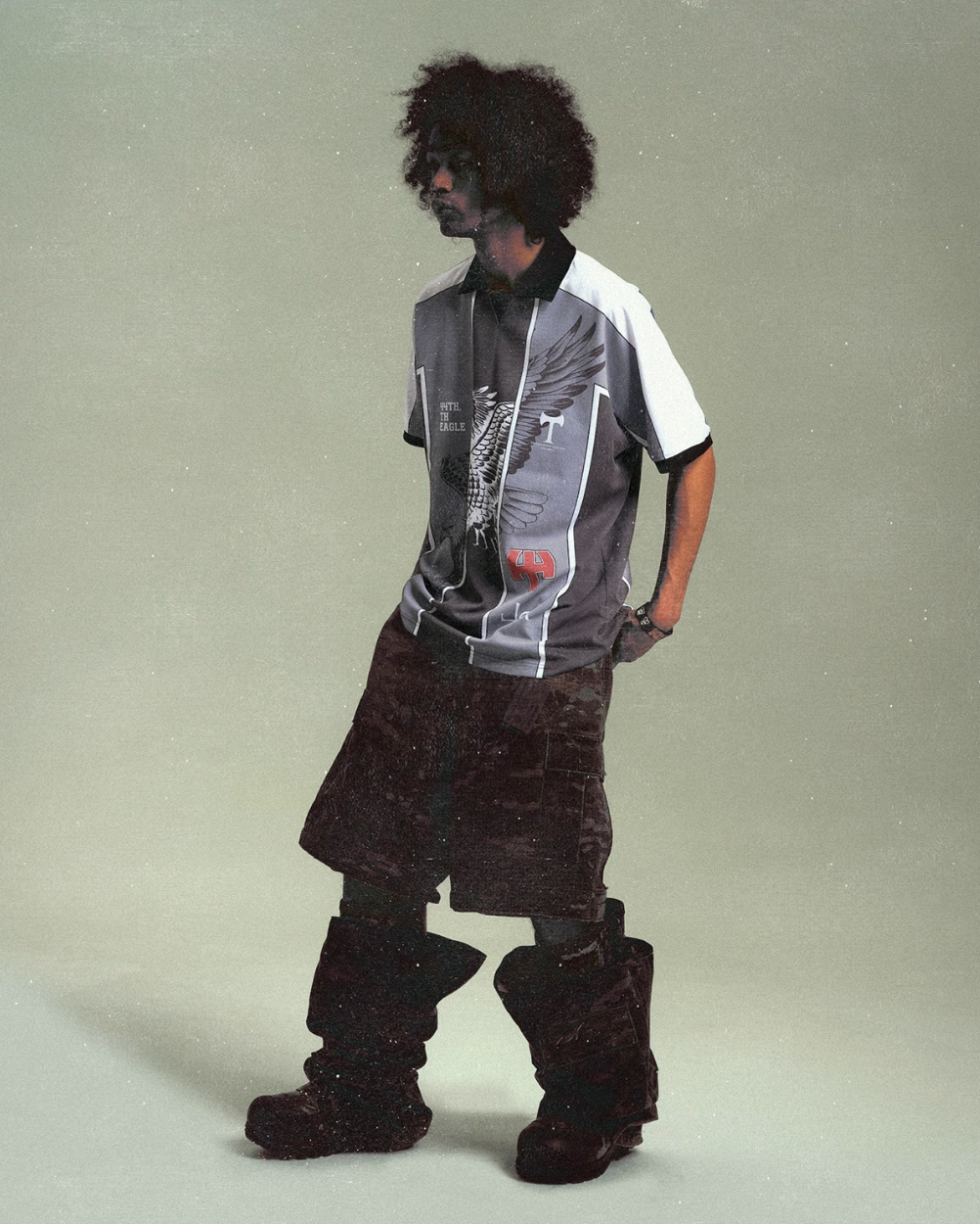 4TRA Contrast Color Printed Soccer Jersey Polo | Face 3 Face