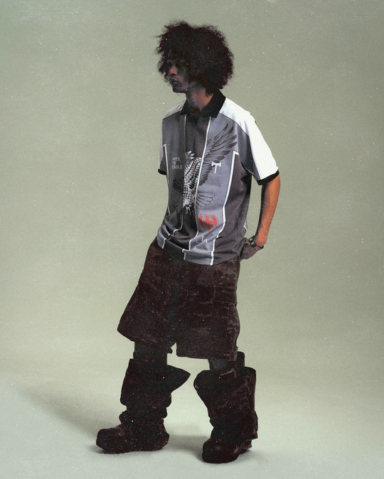 4TRA Contrast Color Printed Soccer Jersey Polo | Face 3 Face