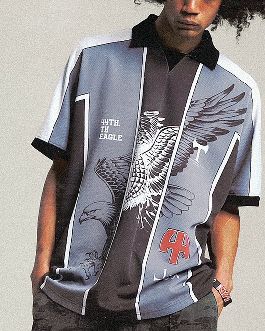 4TRA Contrast Color Printed Soccer Jersey Polo | Face 3 Face