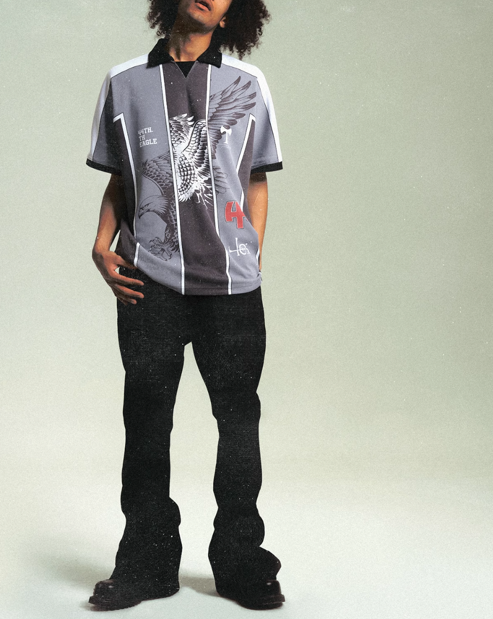 4TRA Contrast Color Printed Soccer Jersey Polo | Face 3 Face