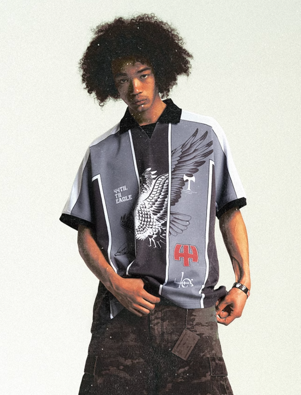 4TRA Contrast Color Printed Soccer Jersey Polo | Face 3 Face