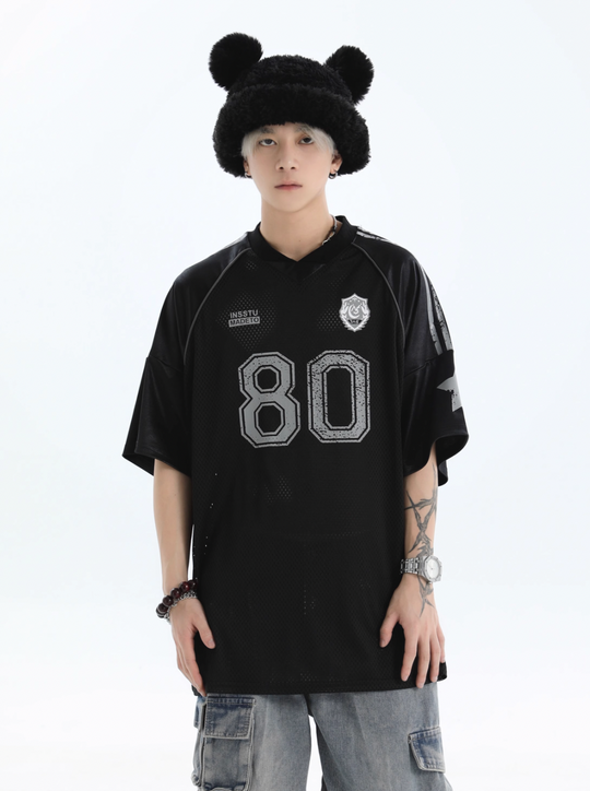 INSstudios Mesh Stripe Star Graffiti Emblem Logo Soccer Jersey | Face 3 Face