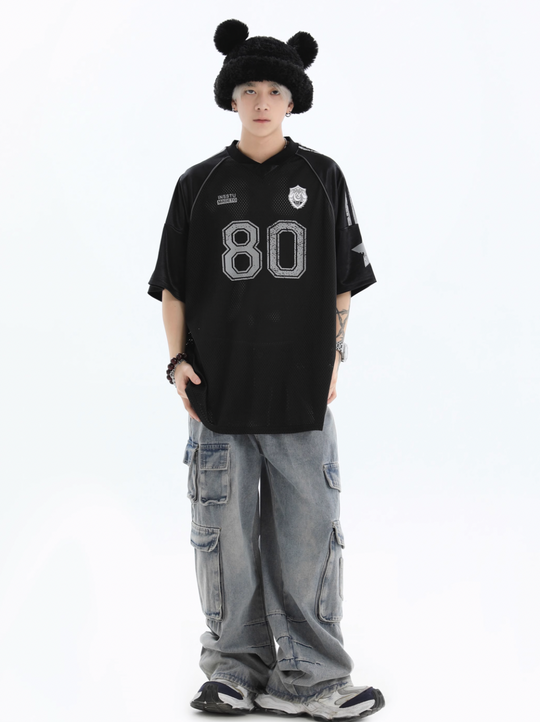 INSstudios Mesh Stripe Star Graffiti Emblem Logo Soccer Jersey | Face 3 Face