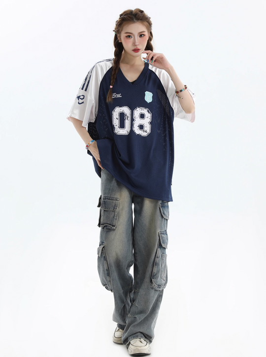 INSstudios Raglan Spliced V-neck Soccer Jersey | Face 3 Face