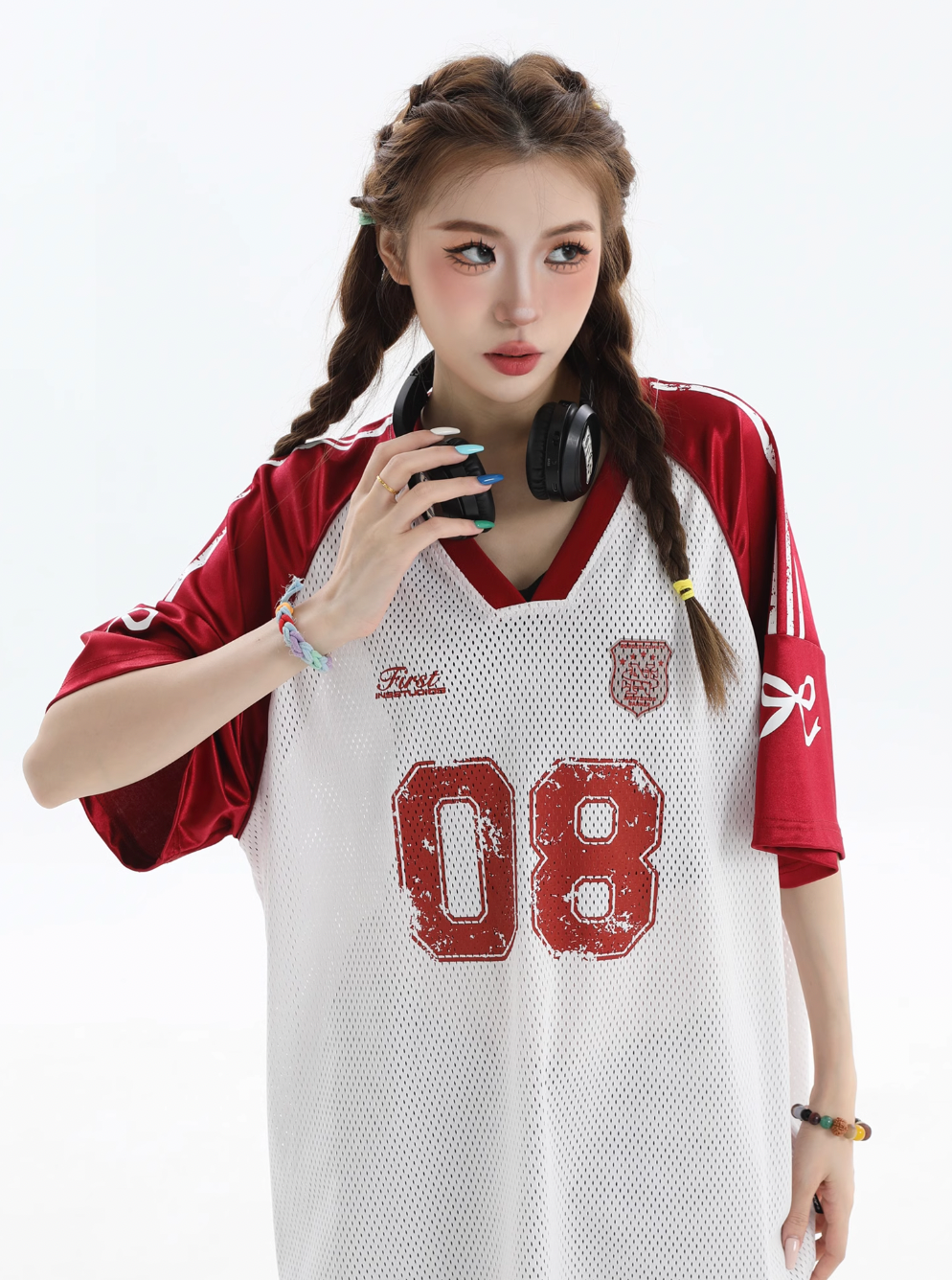 INSstudios Raglan Spliced V-neck Soccer Jersey | Face 3 Face