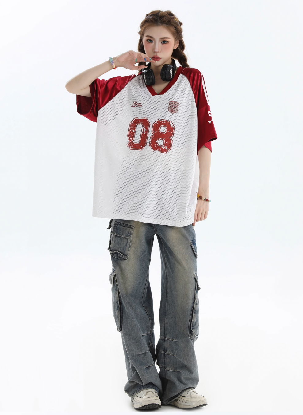 INSstudios Raglan Spliced V-neck Soccer Jersey | Face 3 Face