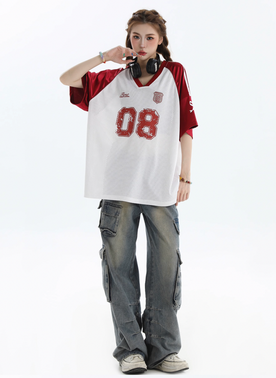 INSstudios Raglan Spliced V-neck Soccer Jersey | Face 3 Face