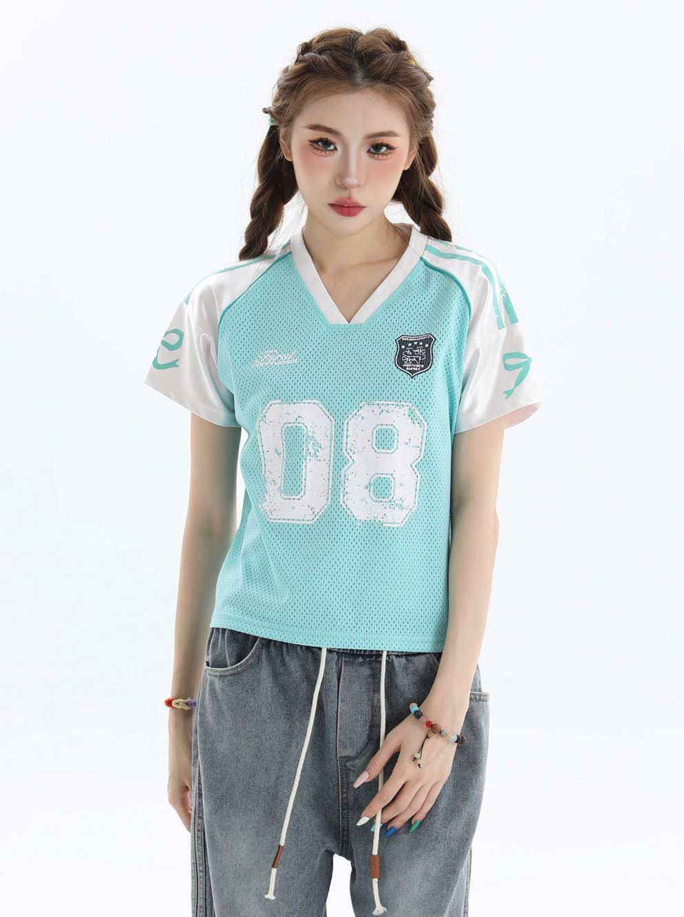 INSstudios Raglan Spliced V-neck Soccer Jersey | Face 3 Face