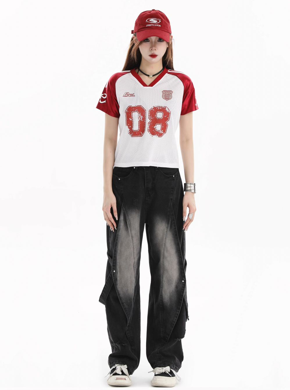 INSstudios Raglan Spliced V-neck Soccer Jersey | Face 3 Face