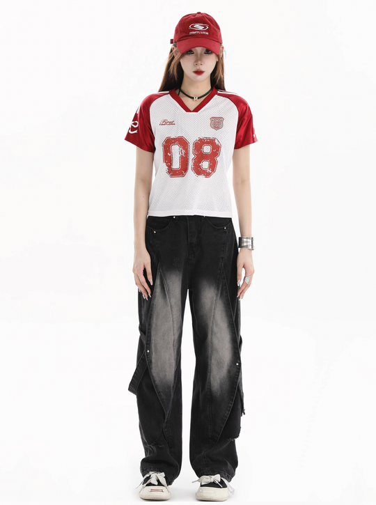 INSstudios Raglan Spliced V-neck Soccer Jersey | Face 3 Face