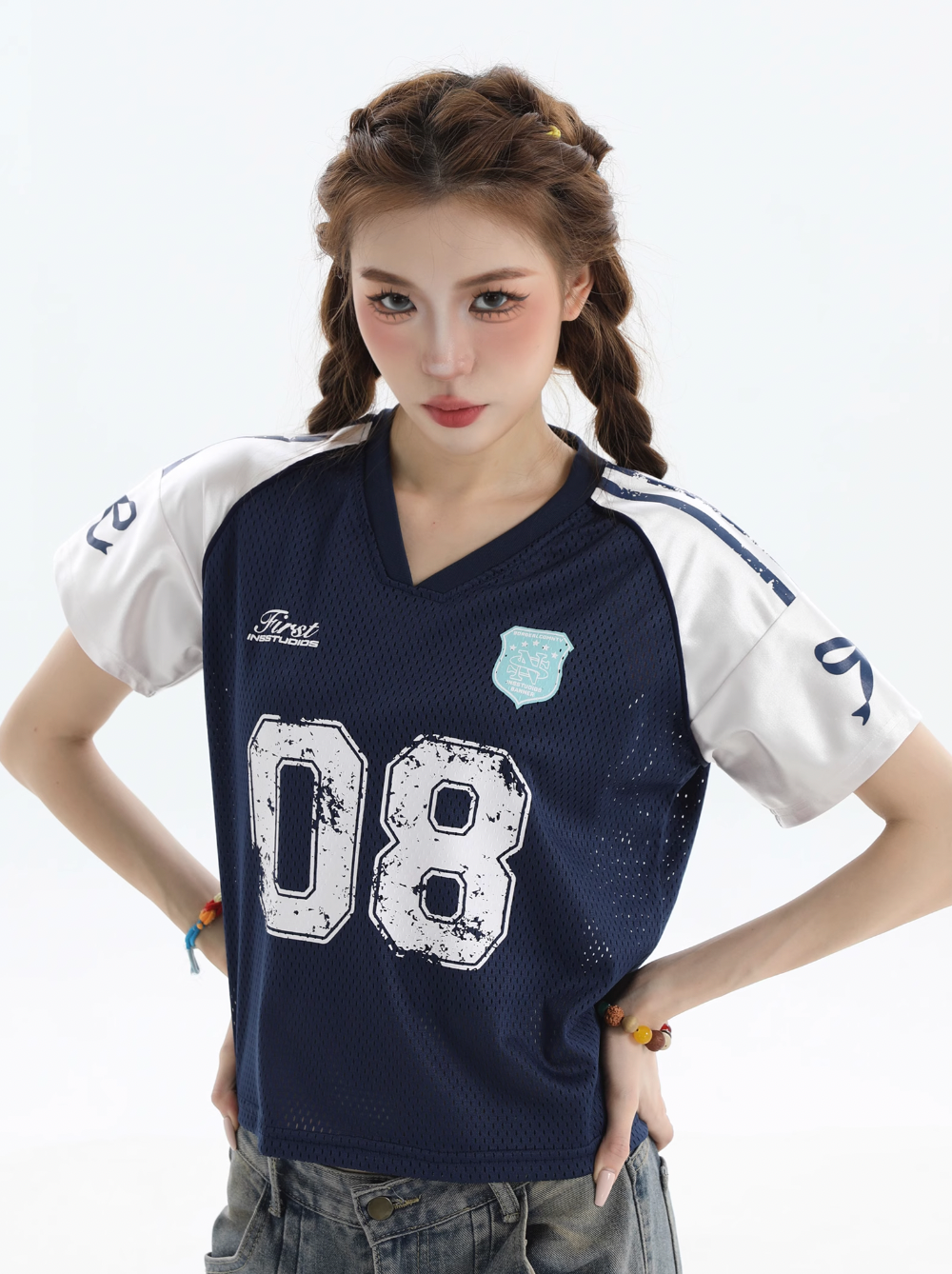 INSstudios Raglan Spliced V-neck Soccer Jersey | Face 3 Face