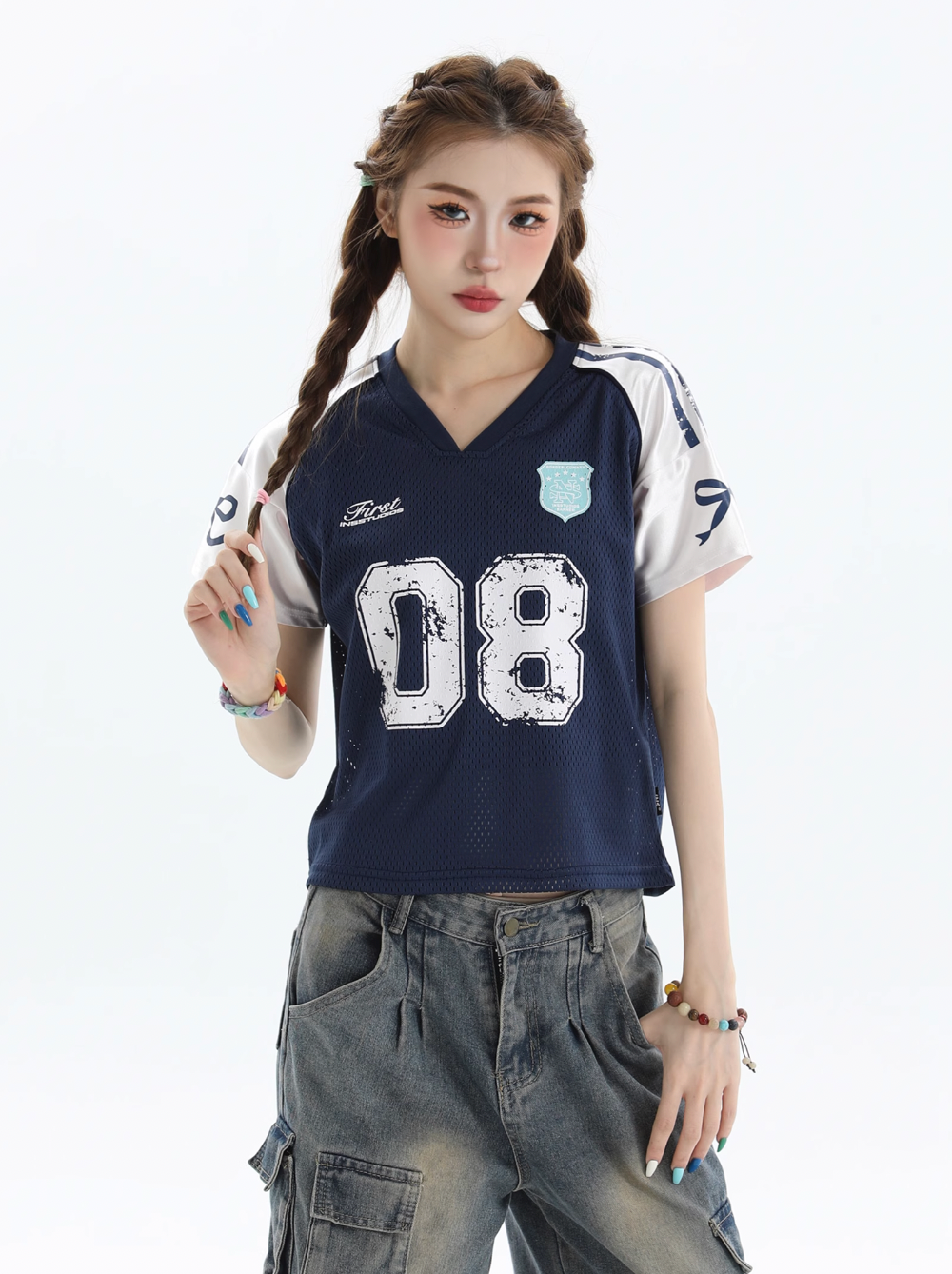 INSstudios Raglan Spliced V-neck Soccer Jersey | Face 3 Face