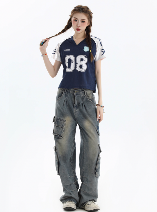 INSstudios Raglan Spliced V-neck Soccer Jersey | Face 3 Face