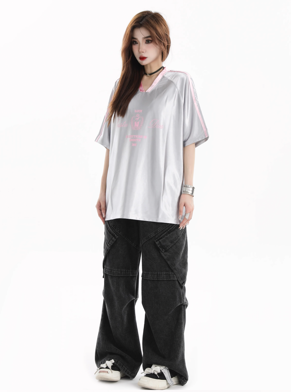 INSstudios Contrast Striped V-neck Soccer Jersey | Face 3 Face