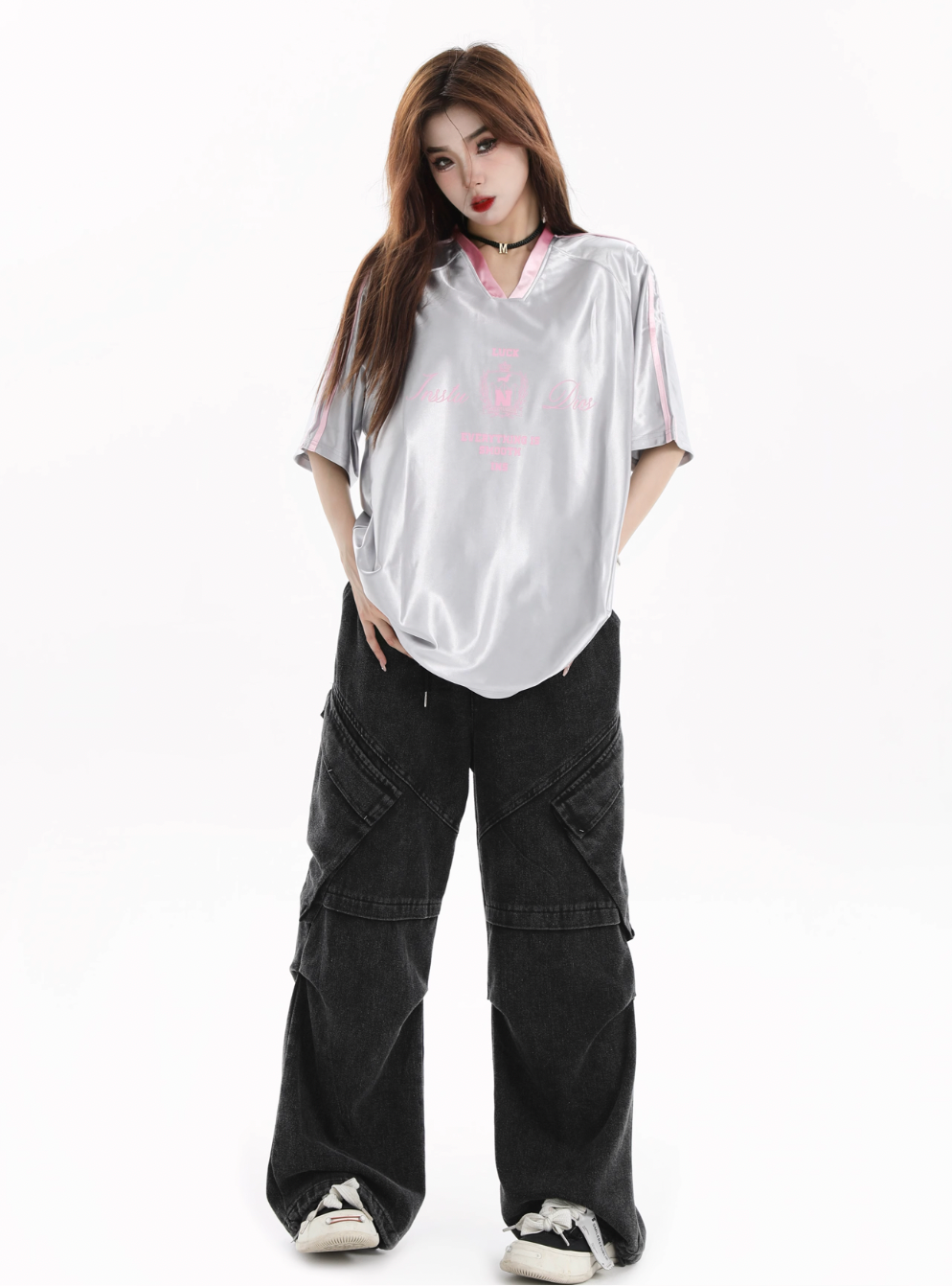 INSstudios Contrast Striped V-neck Soccer Jersey | Face 3 Face