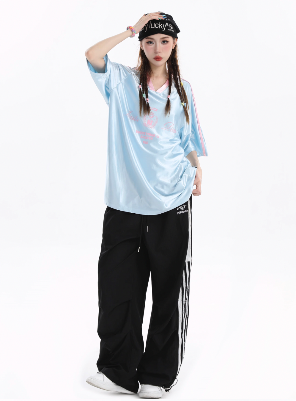 INSstudios Contrast Striped V-neck Soccer Jersey | Face 3 Face