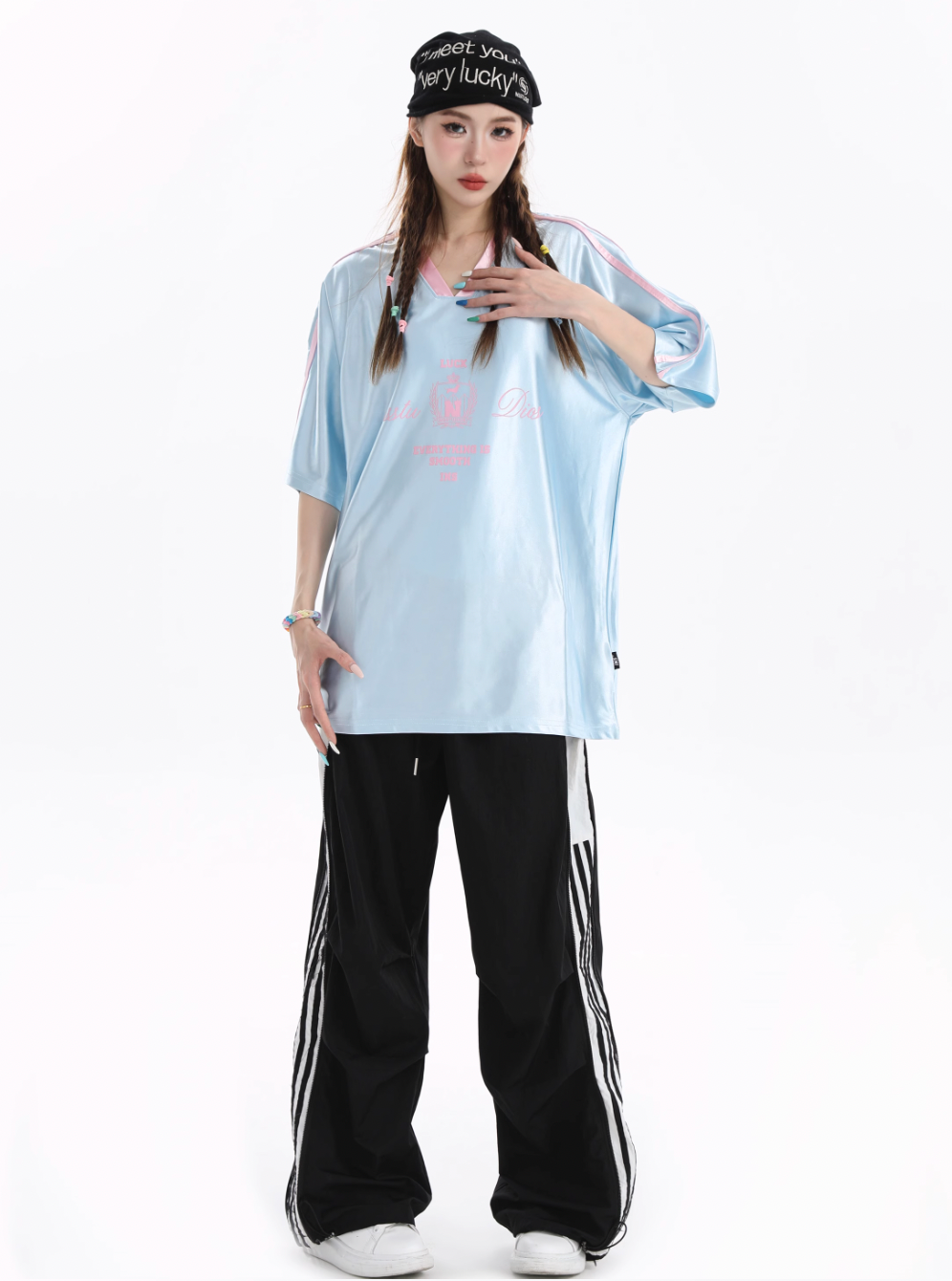 INSstudios Contrast Striped V-neck Soccer Jersey | Face 3 Face